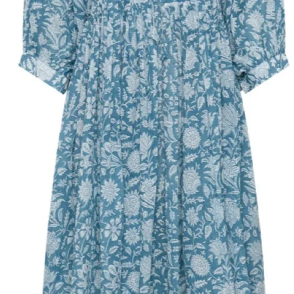 Daughters of India Kyra Midi Dress in Ocean Blue - Picture 2 of 6